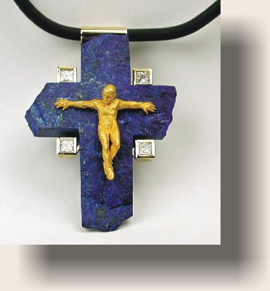 lapis lazuli cross pendant